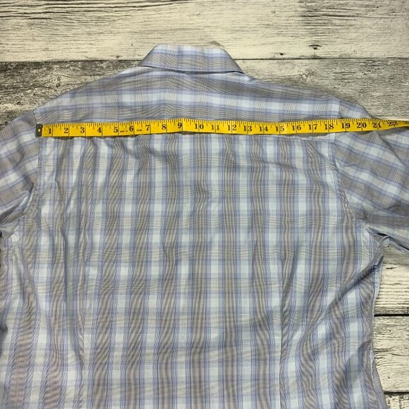 Eton Contemporary Check Button Down Dress Shirt - Picture 9 of 12